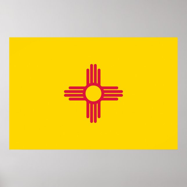 Póster Bandeira do Novo México (Frente)