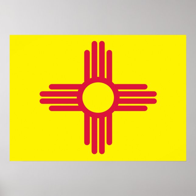 Poster Bandeira do Novo México (Frente)