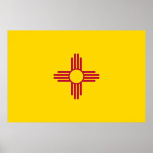 Poster Bandeira do Novo México (Estado dos EUA)