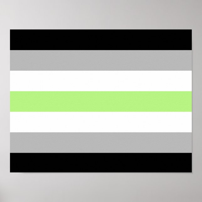 Poster Bandeira do Orgulho Agênero (Frente)