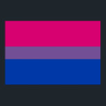 Poster Bandeira do Orgulho Bissexual<br><div class="desc">A bandeira do orgulho bissexual foi projetada em 1998 para dar à comunidade bissexual seu próprio símbolo comparável à bandeira Orgulho gay da comunidade LGBT maior e aumentar a visibilidade dos bissexuais, tanto na sociedade como no interior da comunidade LGBT. A faixa cor-de-rosa ou rosa no topo da bandeira representa...</div>