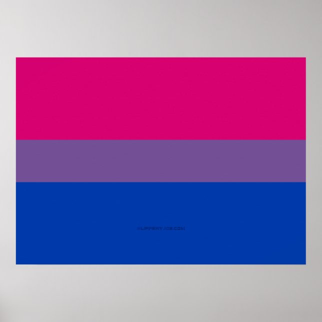 Poster Bandeira do Orgulho Bissexual de SlipperyJoe - cor (Frente)