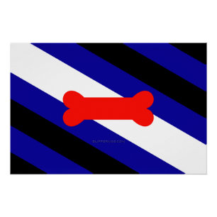 Póster Bandeira do orgulho canino da SlipperyJoe expressa