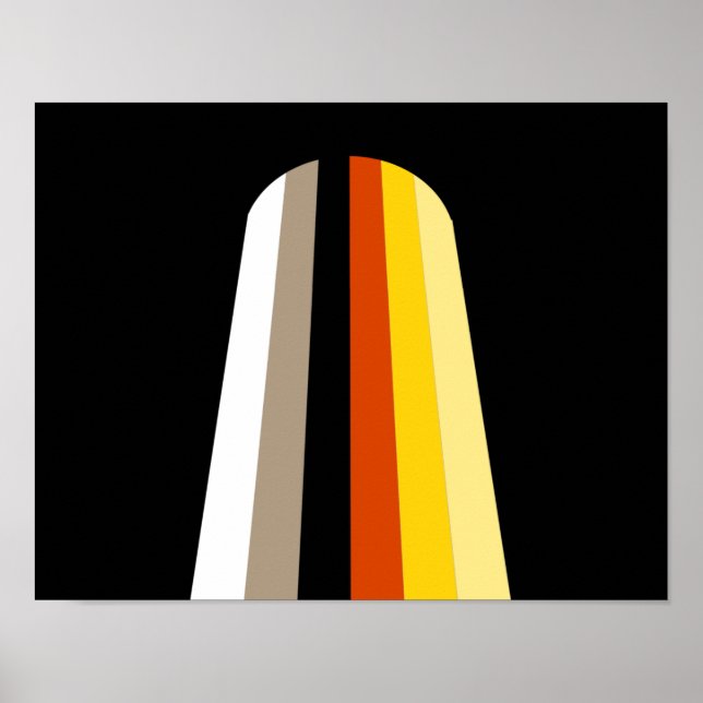 Poster Bandeira do Orgulho de Cabelo Longo (Frente)