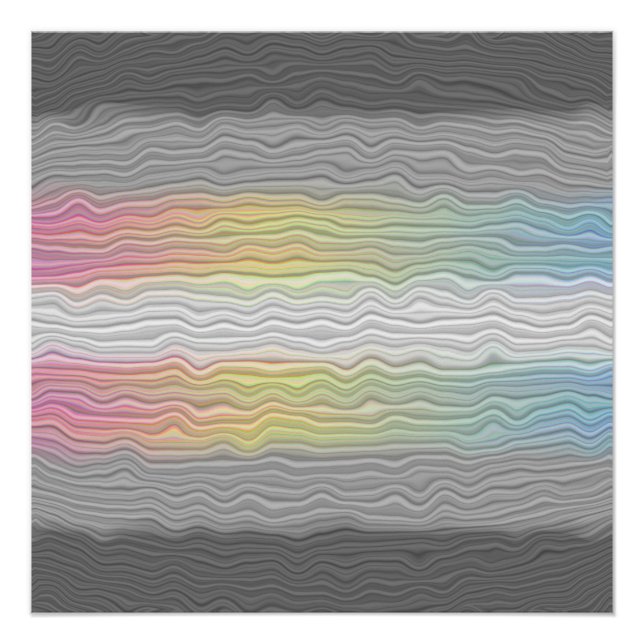 Póster Bandeira do Orgulho Demifluid Groovy Boho Trippy A (Frente)