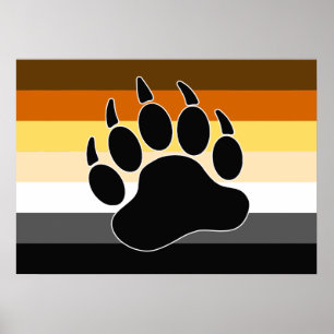 Póster Bandeira do orgulho do urso