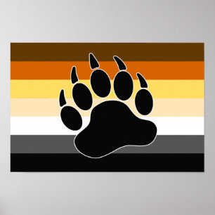Póster Bandeira do orgulho do urso