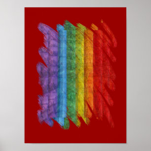 Póster Bandeira do orgulho gay do mosaico do arco-íris