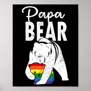 Poster Bandeira do Orgulho Gay do Urso Papai Arco-íris LG