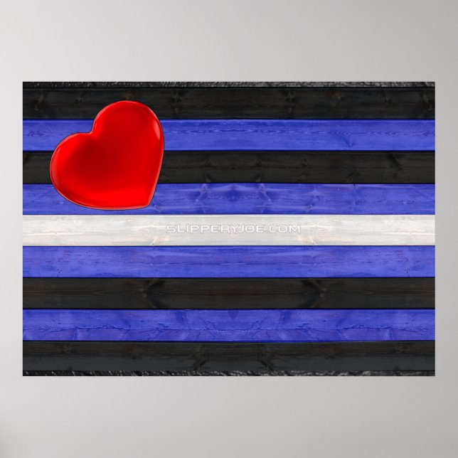 Poster bandeira do orgulho gay em couro SlipperyJoe's pre (Frente)