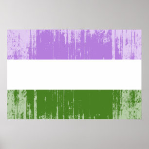 Póster Bandeira do Orgulho Genderqueer