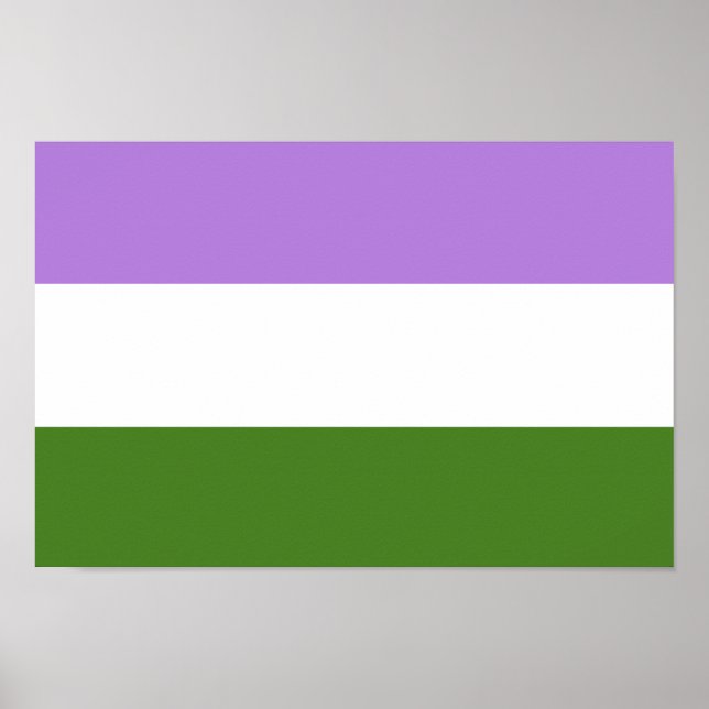 Póster Bandeira do Orgulho Genderqueer (Frente)