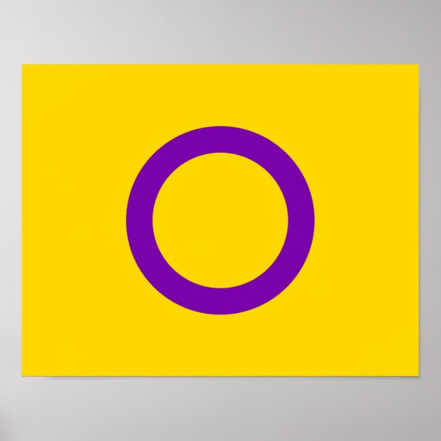 Poster Bandeira do Orgulho Intersexo (Frente)