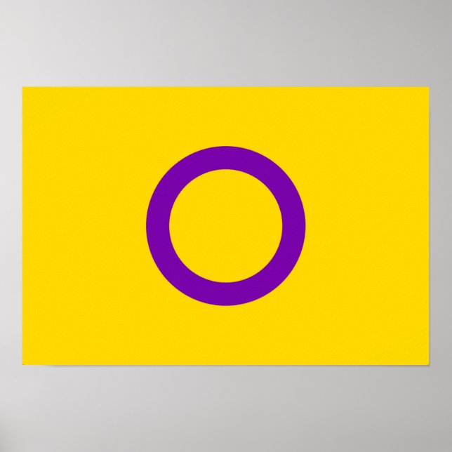 Poster Bandeira do Orgulho Intersexual (Frente)