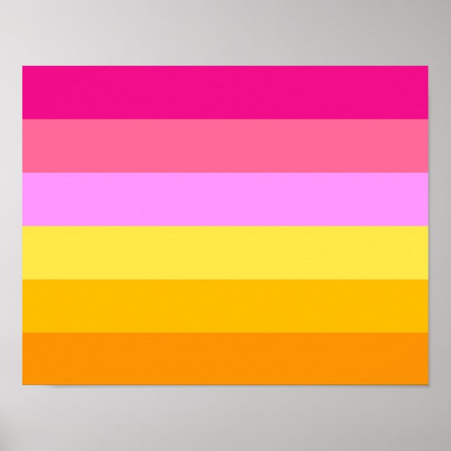 Poster Bandeira do Orgulho Lésbico (Amanhecer) (Frente)