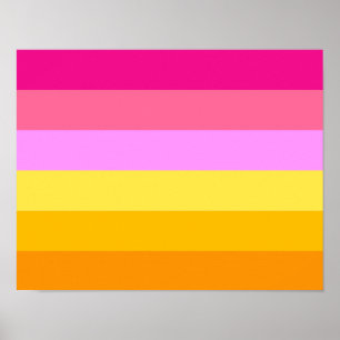 Poster Bandeira do Orgulho Lésbico (Dawn)
