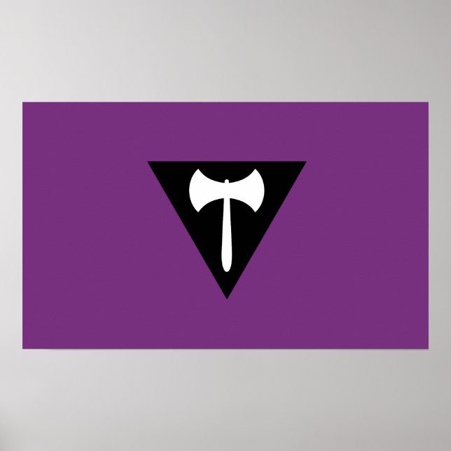 Poster Bandeira do Orgulho Lésbico Labrys (Frente)