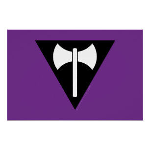 Póster bandeira do orgulho lésbico SlipperyJoe feminista