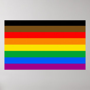 Poster Bandeira do Orgulho LGBTQ (8 Listras)