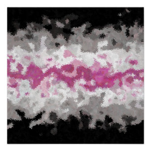 Póster Bandeira do Orgulho Librafeminino Abstrato Marmori