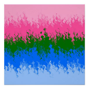 Póster Bandeira do Orgulho Omniromântico de Trippy Abstra