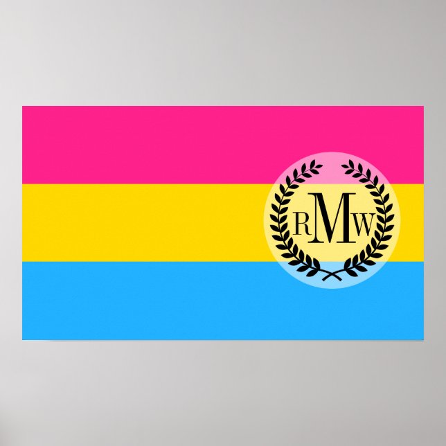 Póster Bandeira do Orgulho Pansexual (Frente)