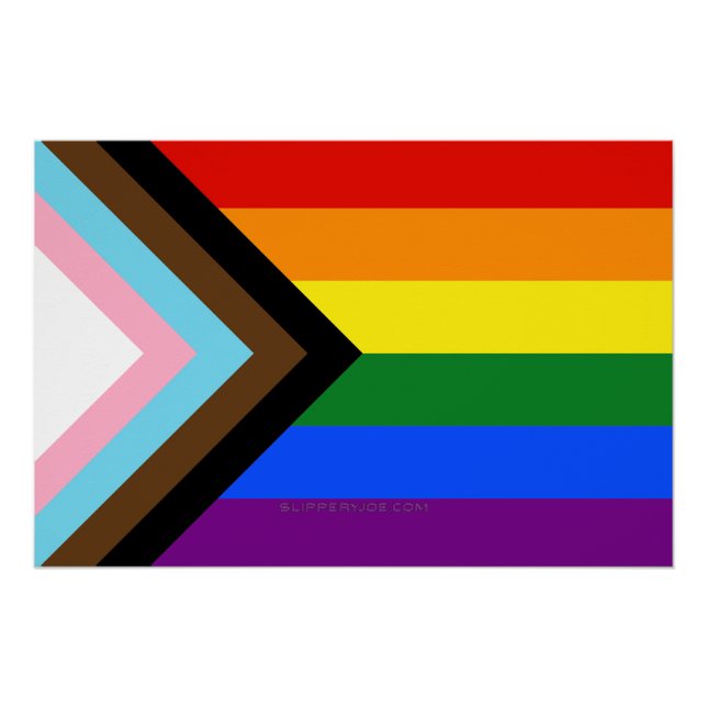 Póster Bandeira do Orgulho Progresso de SlipperyJoe seis  (Frente)