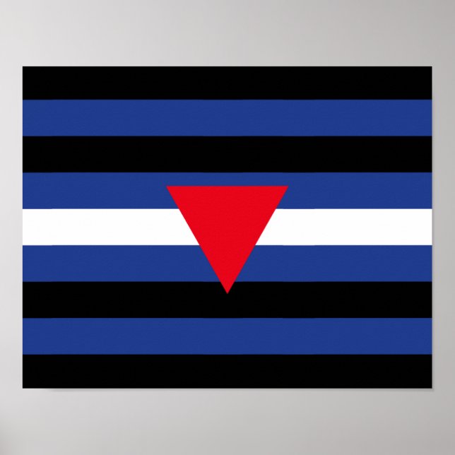 Poster Bandeira do Orgulho Queer de Couro (Frente)