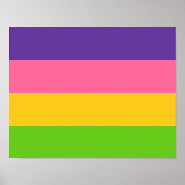 Poster Bandeira do Orgulho Sáfico (Frente)