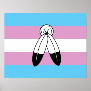 Poster Bandeira do Orgulho Trans de Duas Espíritos