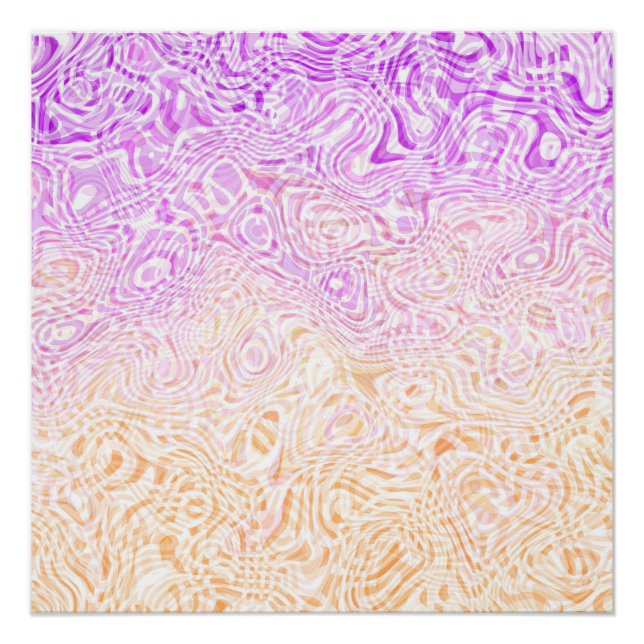 Póster Bandeira do Orgulho Trixic Abstrata Boho Ondulada  (Frente)