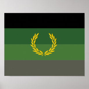 Poster Bandeira do Orgulho Uniforme Militar