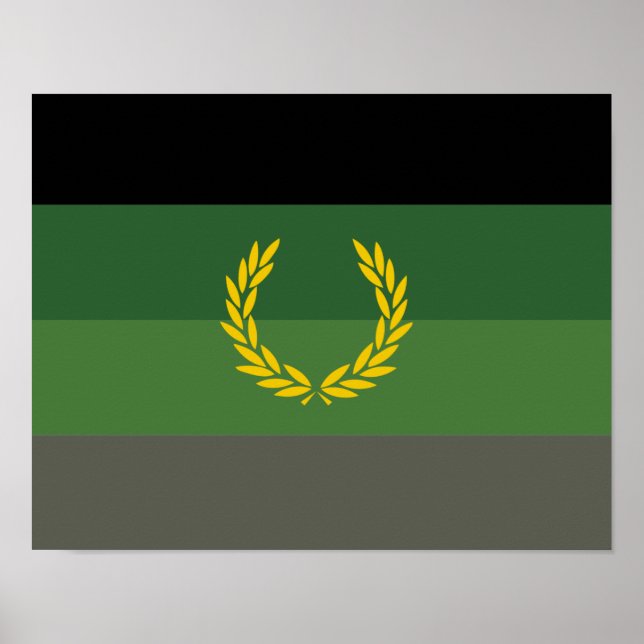 Poster Bandeira do Orgulho Uniforme Militar (Frente)