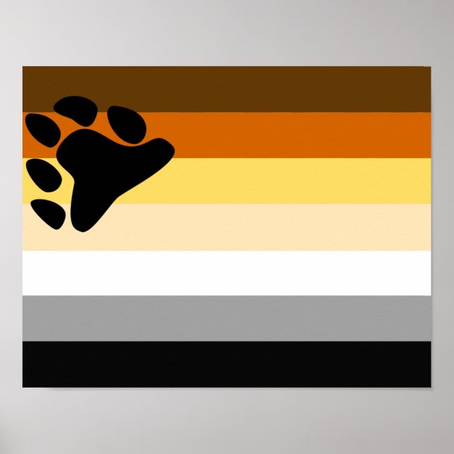 Poster Bandeira do Orgulho Urso (Frente)