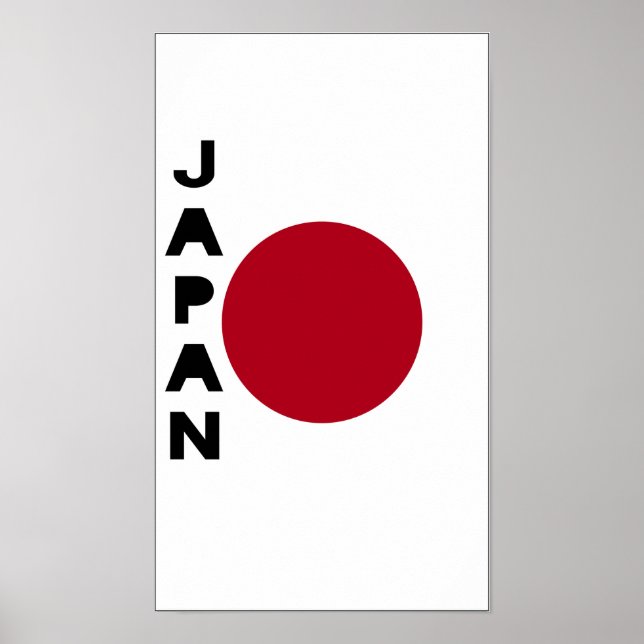 Poster Bandeira do país Japão (Frente)
