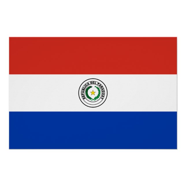 Póster Bandeira do Paraguai (Frente)