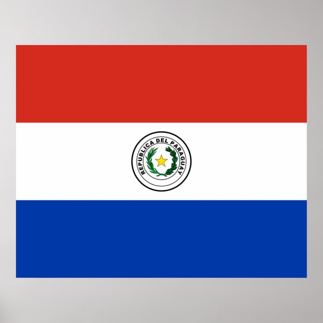 Poster Bandeira do Paraguai (Frente)