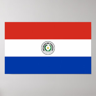 Poster Bandeira do Paraguai