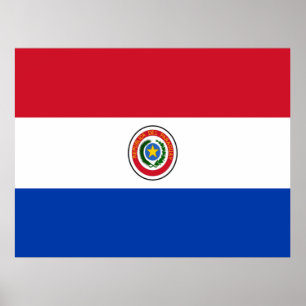 Poster Bandeira do Paraguai