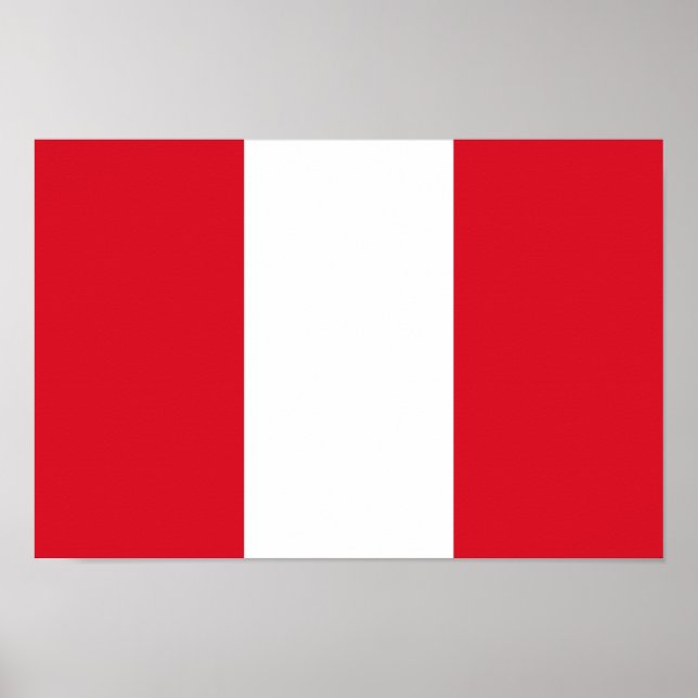 Poster Bandeira do Peru (Frente)