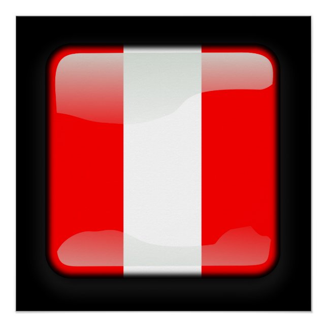 Póster Bandeira do Peru (Frente)