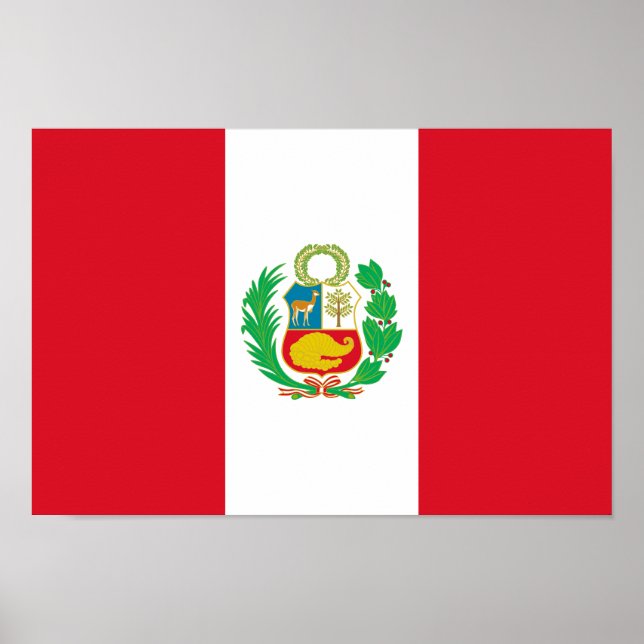 Poster Bandeira do Peru (Frente)