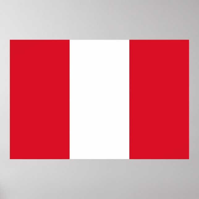 Poster Bandeira do Peru (Frente)
