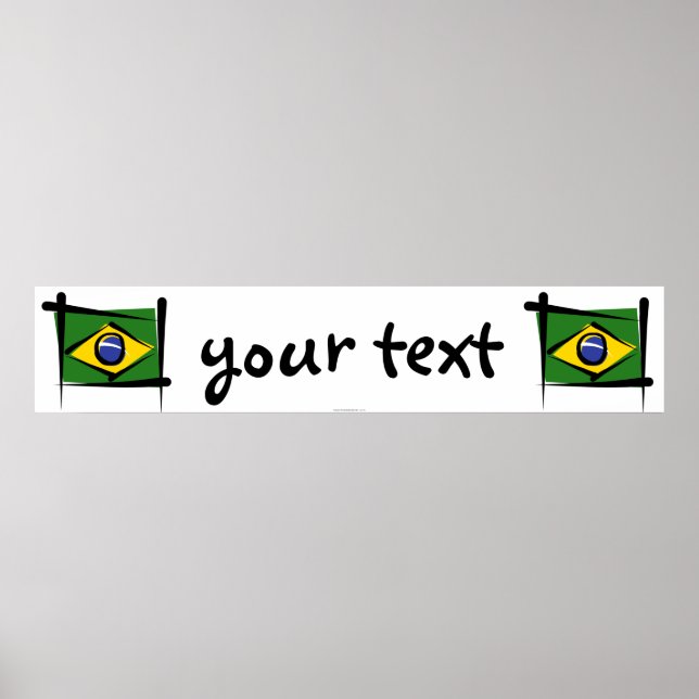 Póster Bandeira do Pincel Brasil (Frente)