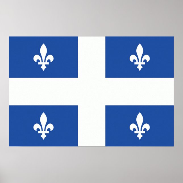 Póster Bandeira do Quebec (Frente)