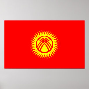 Poster Bandeira do Quirguistão