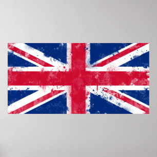 Póster Bandeira do Reino Unido ou do Jack da União