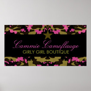Póster Bandeira do rosa da estrela de 311 Camo