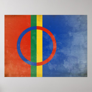 Poster Bandeira do Sami pessoas