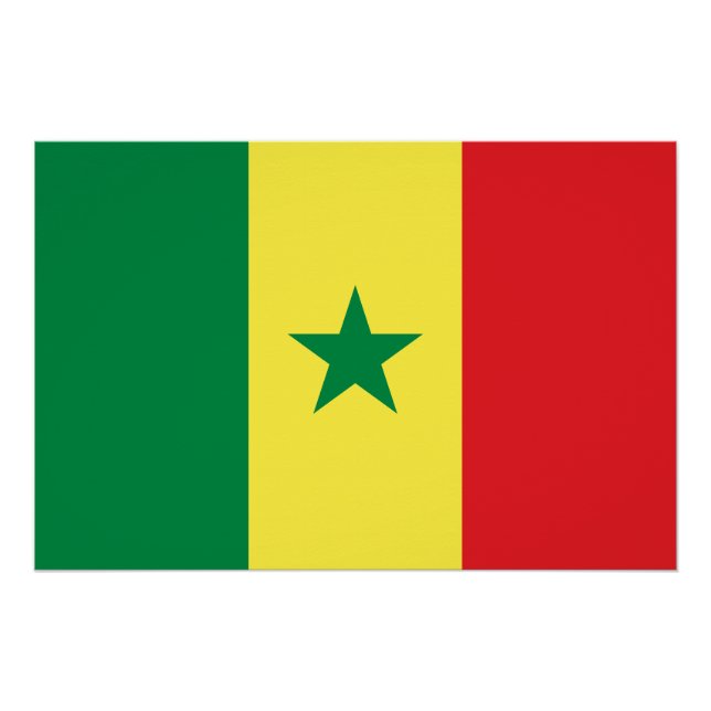 Póster Bandeira do Senegal (Frente)